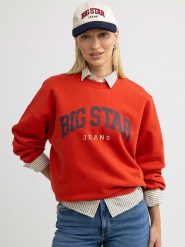 BIG STAR Bluza w kolorze czerwonym rozmiar: S. Czerwone bluzy damskie Big Star, s, bez wzorów, bez kaptura. Za 105.38 zł.