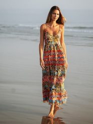 Isla Bonita by SIGRIS Sukienka ze wzorem rozmiar: XL. Sukienki damskie Isla Bonita by SIGRIS, bez wzorów, z bawełny, bez ramiączek. Za 113.90 zł.