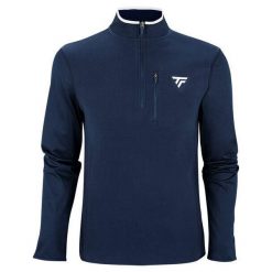 Bluza 1/4 zamka błyskawicznego Tecnifibre. Niebieskie bluzy damskie TECNIFIBRE, bez wzorów, bez kaptura. Za 429.00 zł.