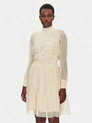 YAS Sukienka koktajlowa Sophia 26032212 Beżowy Regular Fit. Brązowe sukienki damskie YAS, bez wzorów, z bawełny, wizytowe, bez ramiączek. Za 259.99 zł.