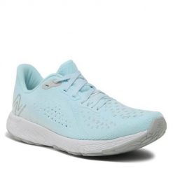 Buty do biegania damskie New Balance WTMPOCA2. Niebieskie obuwie sportowe damskie New Balance, z materiału, bez zapięcia, do biegania. W wyprzedaży za 556.20 zł.