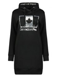 Canadian Peak Sukienka dresowa w kolorze czarnym rozmiar: L. Czarne sukienki damskie Canadian Peak, bez wzorów, z dresówki, bez ramiączek. Za 110.29 zł.