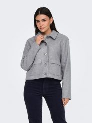 JDY Kurtka przejściowa w kolorze szarym rozmiar: XS. Szare kurtki damskie JDY, xs, bez wzorów, bez kaptura. Za 92.42 zł.