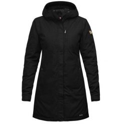 Kurtka Fjall Raven Kiruna Pikowana Parka W Damskie. Czarne kurtki damskie Fjällräven, na zimę, l, bez wzorów, z materiału, z kapturem. Za 1,597.99 zł.