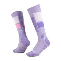 Skarpetki Buff THERMONET® OVER THE CALF SOCKS TO IRIS. Fioletowe skarpetki damskie Buff, bez wzorów, z puchu. Za 145.95 zł.