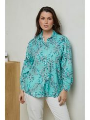 Curvy Lady Koszula w kolorze turkusowym rozmiar: 42. Niebieskie koszule damskie Curvy Lady, bez wzorów, bez kołnierzyka, bez ramiączek. Za 61.46 zł.