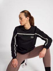 Bluza damska Hummel Lgc Mai Boxy. Czarne bluzy damskie Hummel, na jesień, xs, z aplikacjami, z bawełny, bez kaptura. Za 232.55 zł.