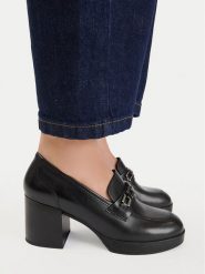 Lasocki Półbuty CEO-WB-ROSA-43 Czarny. Czarne czółenka damskie Lasocki, bez wzorów, ze skóry, bez obcasa, na obcasie. Za 249.99 zł.