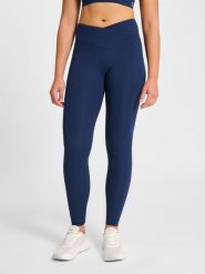 Damskie legginsy Hummel Hmlyoga Wrap High Waist. Niebieskie legginsy damskie Hummel, s, bez wzorów, z elastanu, z podwyższonym stanem, na fitness i siłownię. Za 249.00 zł.