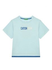United Colors Of Benetton T-Shirt 3SLUG10JF Niebieski Regular Fit. Niebieskie t-shirty i koszulki chłopięce United Colors Of Benetton, bez wzorów, z bawełny, bez kołnierzyka, bez ramiączek. Za 39.99 zł.