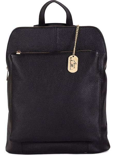 Anna Morellini Skórzany plecak "Nora" w kolorze czarnym - 29 x 34 x 11 cm rozmiar: onesize. Czarne plecaki Anna Morellini, bez wzorów, z materiału. Za 304.99 zł.