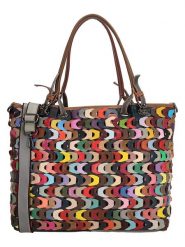 Beagles Skórzana torebka ze wzorem - 38 x 29 x 15 cm rozmiar: onesize. Torebki klasyczne damskie Beagles, z materiału, przez ramię, bez dodatków. Za 194.95 zł.
