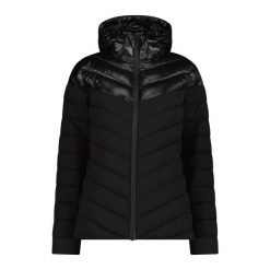 Kurtka puchowa z kapturem na zamek Sorona Aura damska CMP. Czarne kurtki damskie CMP, bez wzorów, z puchu, z kapturem. W wyprzedaży za 485.00 zł.
