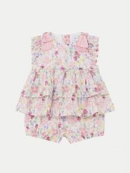 Mayoral Komplet top i spodenki 1232 Różowy Regular Fit. Czerwone spodnie niemowlęce Mayoral, bez wzorów, z bawełny. Za 179.99 zł.