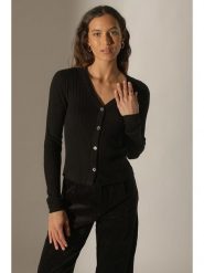 Perfect Cashmere Kaszmirowy kardigan "Livia" w kolorze czarnym rozmiar: S. Czarne kardigany damskie Perfect Cashmere, s, bez wzorów, z kaszmiru. Za 264.15 zł.