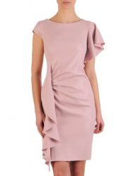 Sukienka Model Nadia Dirty Pink - Jersa. Różowe sukienki damskie Jersa, bez wzorów, z elastanu, eleganckie, bez ramiączek. Za 501.53 zł.