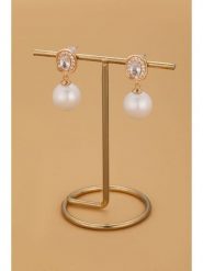 Atelier MIU Pozłacane kolczyki z perłami i cyrkoniami rozmiar: onesize. Białe kolczyki damskie atelier MIU, z cyrkonią, pozłacane. Za 34.99 zł.