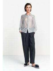 Rich & Royal Bluzka w kolorze srebrno-białym rozmiar: 38. Białe bluzki damskie Rich & Royal, bez wzorów, bez kołnierzyka, bez ramiączek. Za 187.07 zł.