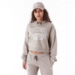 Bluza sportowa damska New Era 60435282. Brązowe bluzy damskie New Era, s, bez wzorów, z kapturem. Za 532.00 zł.