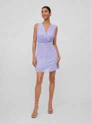Vila Sukienka koktajlowa Sirrah 14082972 Fioletowy Regular Fit. Fioletowe sukienki damskie Vila, bez wzorów, z syntetyku, wizytowe, bez ramiączek. Za 139.99 zł.