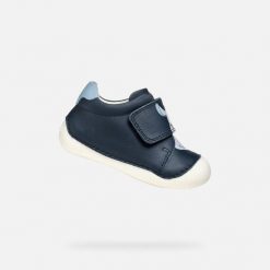 Buty GEOX B TUTIM Niebieski. Niebieskie obuwie trekkingowe damskie Geox, ze skóry, bez zapięcia. Za 189.99 zł.