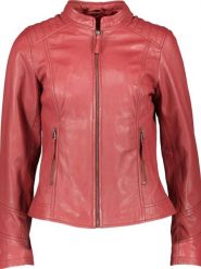 7eleven Skórzana kurtka "Soni" w kolorze czerwonym rozmiar: 48. Czerwone kurtki damskie 7eleven, bez wzorów, z materiału, bez kaptura. Za 460.12 zł.