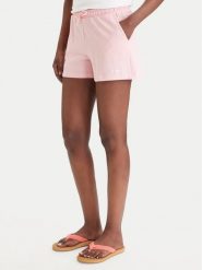 Guess Szorty sportowe E6GD01 KCRZ1 Różowy Regular Fit. Czerwone spodenki sportowe damskie Guess, xl, z aplikacjami, z bawełny. Za 179.99 zł.