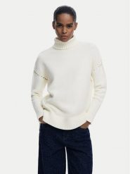 Desigual Golf Vantaa 25WWJF11 Biały Relaxed Fit. Białe golfy damskie Desigual, l, bez wzorów, z syntetyku, bez ramiączek. Za 639.99 zł.