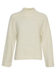 MOSS COPENHAGEN Sweter "Dunya" w kolorze kremowym rozmiar: XS/S. Brązowe golfy damskie Moss Copenhagen, s, z wełny, bez kołnierzyka. Za 119.12 zł.