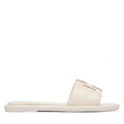 Klapki Tory Burch. Białe klapki damskie Tory Burch, bez wzorów, bez obcasa, bez zapięcia. Za 1,119.00 zł.