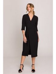 Stylove Sukienka w kolorze czarnym rozmiar: L. Czarne sukienki damskie Stylove, bez wzorów, z tkaniny, bez ramiączek. Za 193.70 zł.