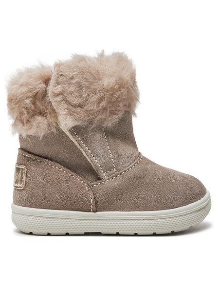 Primigi Kozaki 6850711 M Beżowy. Brązowe kozaki dziewczęce Primigi, bez wzorów, ze skóry, bez obcasa, bez zapięcia. Za 209.99 zł.