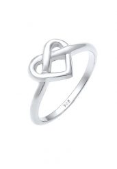 Elli Damski Wiesn Pretzel Węzeł-sSerce srebro 925 Sterling Silver Pierścionki 1 ct. Szare pierścionki damskie Elli, pozłacane. Za 108.99 zł.