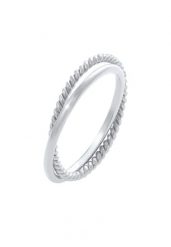 Elli Klasyczny filigranowy zakręcony Twisted Trend w srebrze próby 925 Sterling Silver Pierścionki 1 ct Damski. Szare pierścionki damskie Elli, srebrne. Za 137.99 zł.