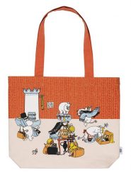 Moomin Shopper bag "Holiday Rush" w kolorze pomarańczowo-beżowym - 36 x 44 cm rozmiar: onesize. Brązowe shopper bag Moomin, bez wzorów, z bawełny, na ramię, bez dodatków. Za 62.61 zł.