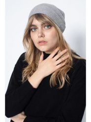 Perfect Cashmere Kaszmirowa czapka "Faith" w kolorze jasnoszarym rozmiar: onesize. Szare czapki damskie Perfect Cashmere, bez wzorów, z kaszmiru. Za 121.99 zł.