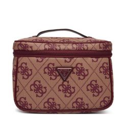 Kosmetyczka Guess. Brązowe kosmetyczki damskie Guess, z aplikacjami. Za 349.99 zł.