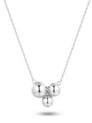 Eclat d'Argent Srebrny naszyjnik z elementem ozdobnym - dł. 40 cm rozmiar: onesize. Szare naszyjniki damskie Eclat d'Argent, srebrne. Za 166.88 zł.