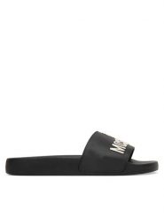 LOVE MOSCHINO Klapki JA28052G0OI14000 Czarny. Czarne klapki damskie Love Moschino, bez wzorów, z materiału, bez obcasa, bez zapięcia. Za 459.99 zł.