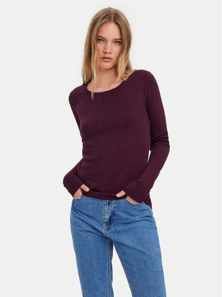 Vero Moda Sweter Care 10136644 Fioletowy Regular Fit. Fioletowe swetry klasyczne damskie Vero Moda, l, z bawełny, bez kołnierzyka. Za 119.99 zł.