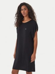 Emporio Armani Underwear Koszula nocna EW002965 AF19024 UC001 Czarny Regular Fit. Czarne koszule nocne i halki Emporio Armani Underwear, bez wzorów, z wiskozy, bez ramiączek. Za 329.99 zł.