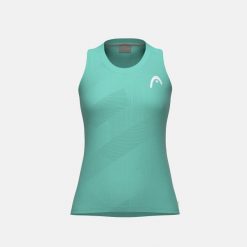 PRO Damski Top. Niebieskie koszulki sportowe damskie Head, bez wzorów, z dzianiny, bez ramiączek, tenisowe. Za 230.00 zł.