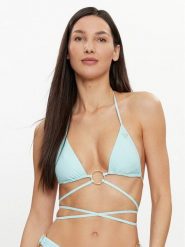 Guess Góra od bikini E4GJ45 MC04R Błękitny. Niebieskie bikini Guess, z aplikacjami, z syntetyku. Za 149.99 zł.