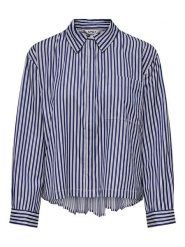 ONLY Bluzka w kolorze granatowym rozmiar: S. Niebieskie bluzki damskie Only, s, bez wzorów, bez kołnierzyka, bez ramiączek. Za 111.45 zł.