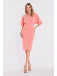 Stylove Sukienka w kolorze łososiowym rozmiar: XL. Pomarańczowe sukienki damskie Stylove, bez wzorów, bez ramiączek. Za 234.99 zł.