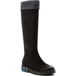 Kozaki NESSI - 17241/O Czarny 9/Granat. Czarne kozaki damskie Nessi, z nubiku. W wyprzedaży za 359.00 zł.