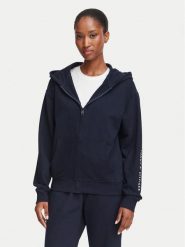 Tommy Hilfiger Bluza UW0UW06621 Granatowy Regular Fit. Niebieskie bluzy damskie Tommy Hilfiger, s, bez wzorów, z bawełny, bez kaptura. Za 329.99 zł.