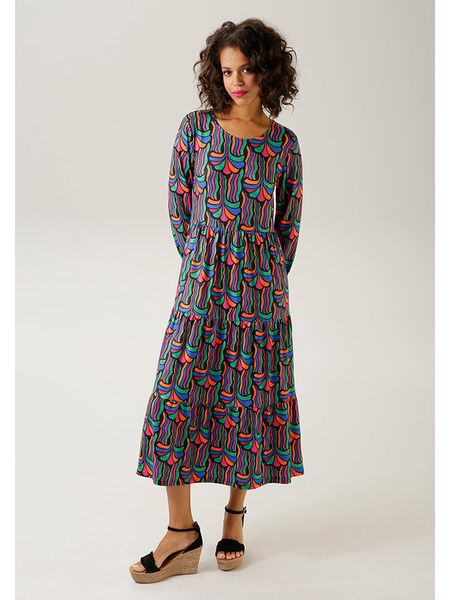 Aniston Sukienka ze wzorem rozmiar: 42. Sukienki damskie Aniston, bez wzorów, bez ramiączek. Za 43.78 zł.