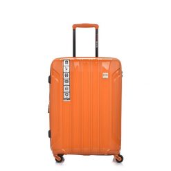 Walizka na kółkach SwissBags Tourist pomarańczowa - średnia 74-90 l. Brązowe walizki bez wzorów, z materiału, średnie. Za 449.10 zł.