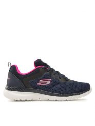Skechers Sneakersy Quick Path 12607/NVHP Granatowy. Niebieskie obuwie sportowe damskie Skechers, z materiału, bez zapięcia. Za 159.99 zł.